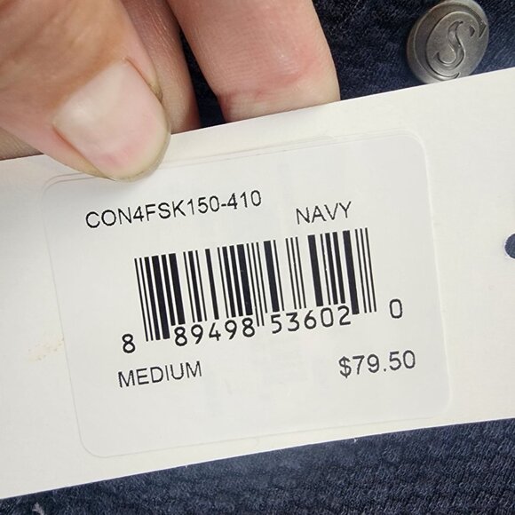 Construct Shirt Mens Medium Navy Blue Long Sleeve Polo *NWT* - Picture 2 of 10